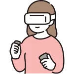 Woman Wearing A Vr Head SVG Icon